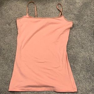 Pink fitted tank top